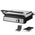 Contact Barbecue BBQ Grill Sandwich Press Panini Maker avec levier de levage en aluminium Vitrine LED Grill électrique